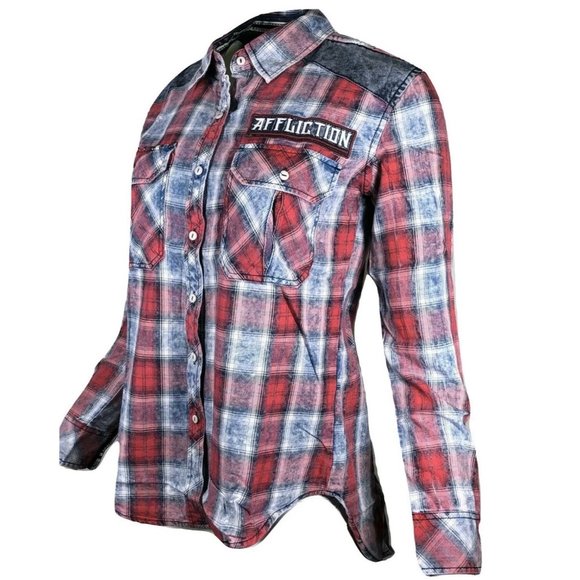 Affliction Womens L/S Button Down Shirt KNOXVILLE - Picture 4 of 11